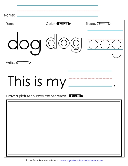 Worksheet 3: Dog (Printable PDF Worksheet)