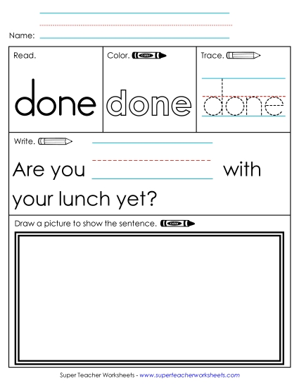 Worksheet 3: Done (Printable PDF Worksheet)