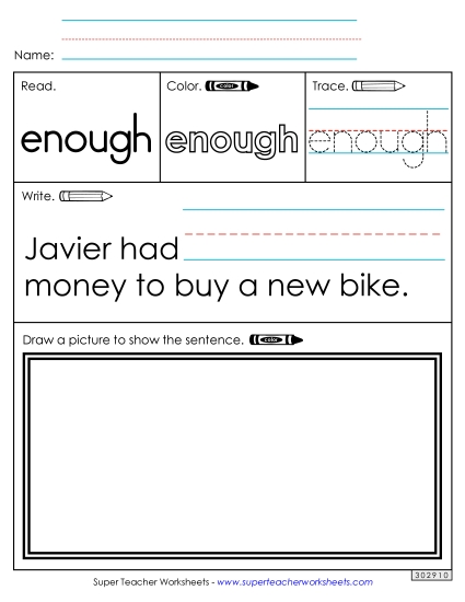Worksheet 3: Enough (Printable PDF Worksheet)