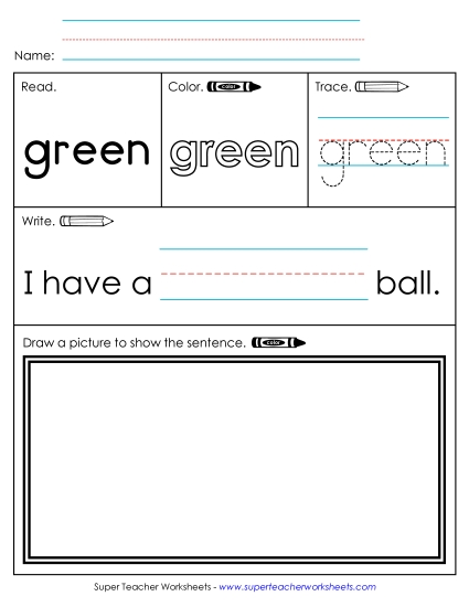 Worksheet 3: Green (Printable PDF Worksheet)