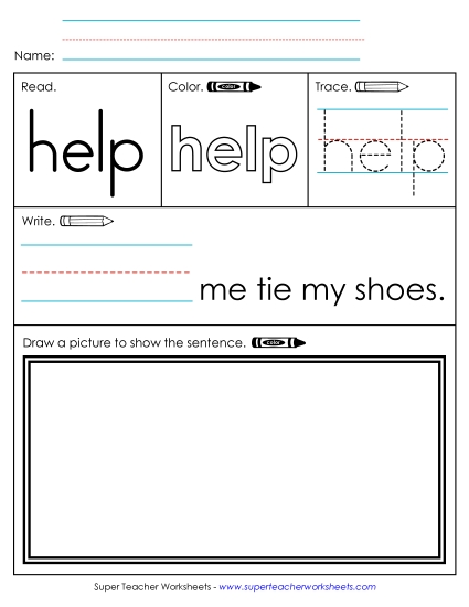 Worksheet 3: Help (Printable PDF Worksheet)
