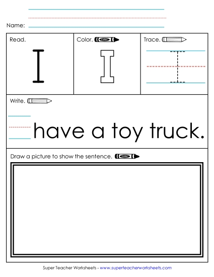 Worksheet 3: I (Printable PDF Worksheet)