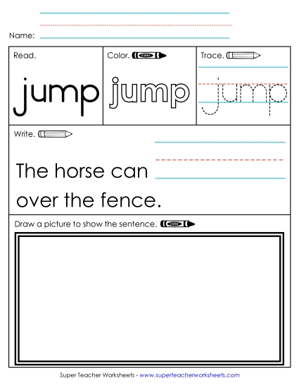 Worksheet 3: Jump (Printable PDF Worksheet)
