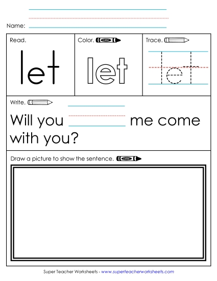 Worksheet 3: Let (Printable PDF Worksheet)
