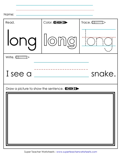 Worksheet 3: Long (Printable PDF Worksheet)