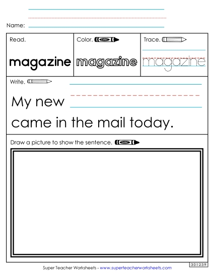 Worksheet 3: Magazine (Printable PDF Worksheet)