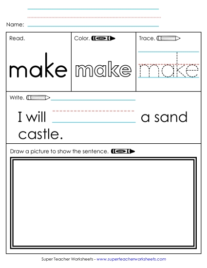Worksheet 3: Make (Printable PDF Worksheet)