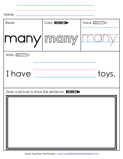 Worksheet 3: Many (Printable PDF Worksheet)