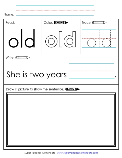 Worksheet 3: Old (Printable PDF Worksheet)