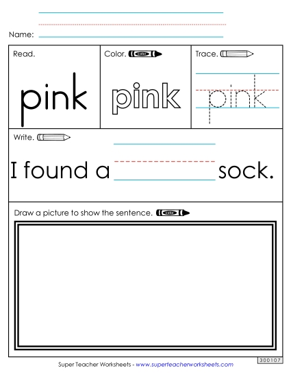 Worksheet 3: Pink (Printable PDF Worksheet)