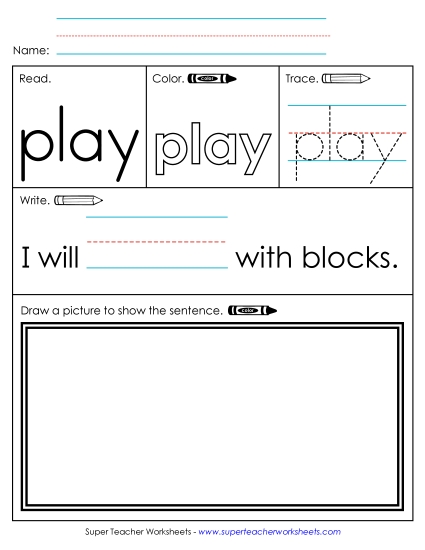 Worksheet 3: Play (Printable PDF Worksheet)