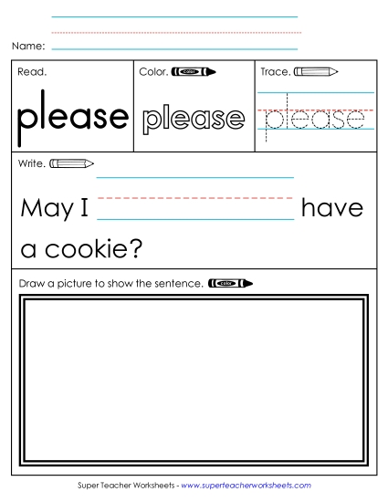 Worksheet 3: Please (Printable PDF Worksheet)