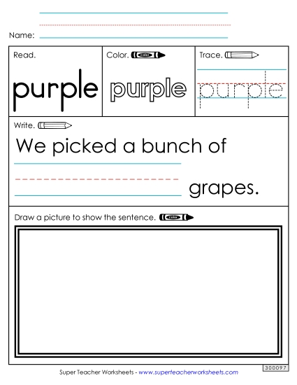 Worksheet 3: Purple (Printable PDF Worksheet)