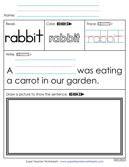 Worksheet 3: Rabbit (Printable PDF Worksheet)