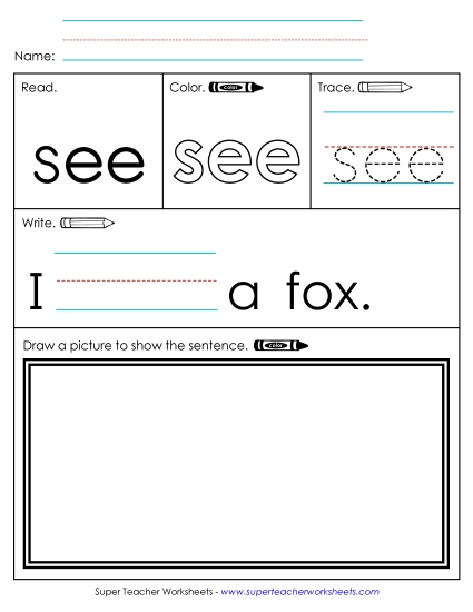 Worksheet 3: See (Printable PDF Worksheet)
