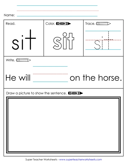 Worksheet 3: Sit (Printable PDF Worksheet)