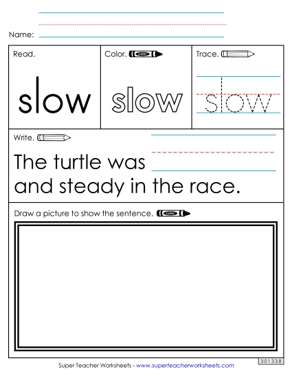 Worksheet 3: Slow (Printable PDF Worksheet)