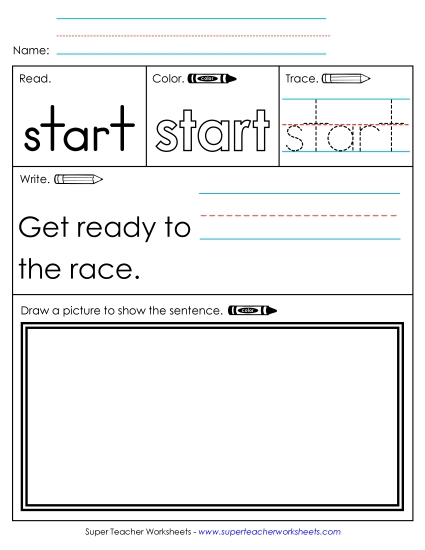 Worksheet 3: Start (Printable PDF Worksheet)