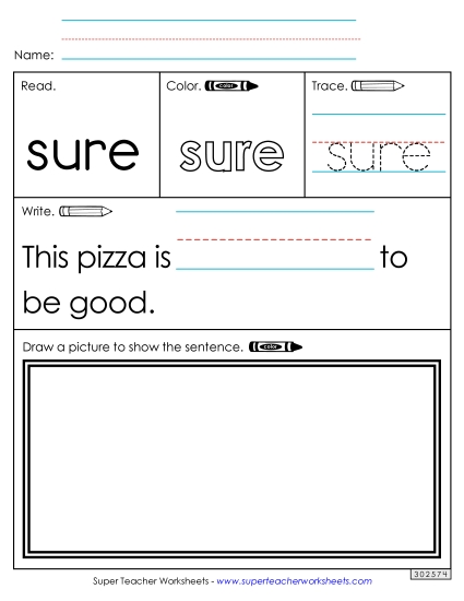 Worksheet 3: Sure (Printable PDF Worksheet)