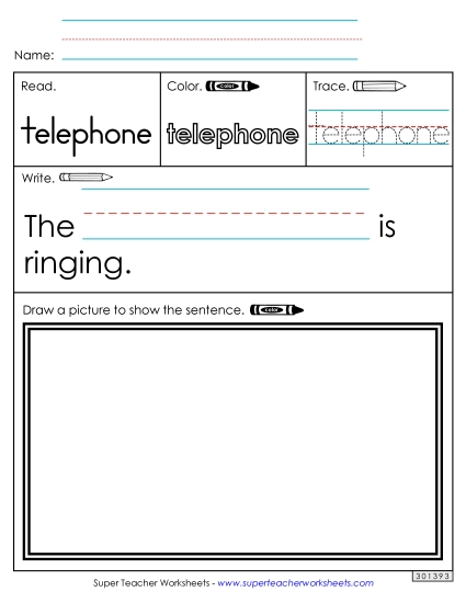 Worksheet 3: Telephone (Printable PDF Worksheet)