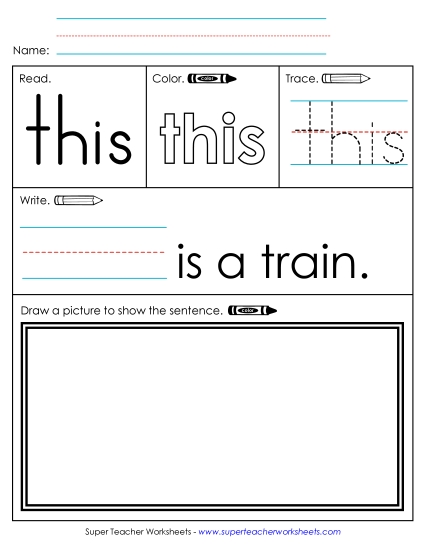 Worksheet 3: This (Printable PDF Worksheet)