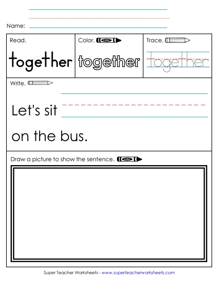 Worksheet 3: Together (Printable PDF Worksheet)