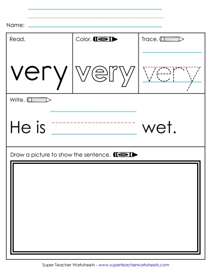 Worksheet 3: Very (Printable PDF Worksheet)
