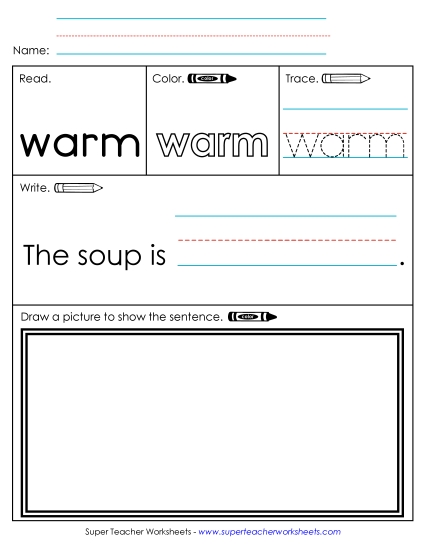 Worksheet 3: Warm (Printable PDF Worksheet)