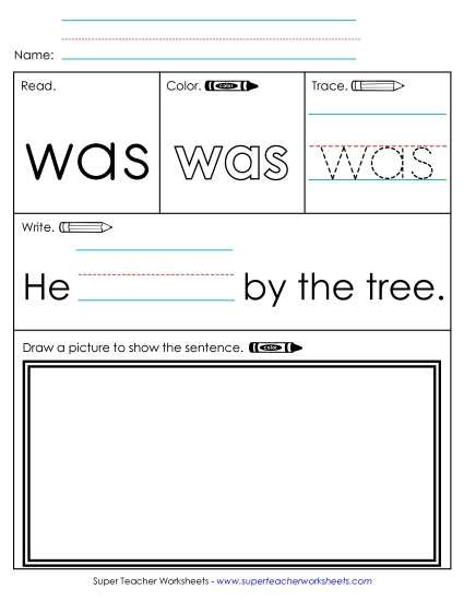 Worksheet 3: Was (Printable PDF Worksheet)