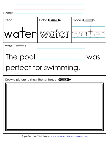 Worksheet 3: Water (Printable PDF Worksheet)