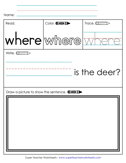 Worksheet 3: Where (Printable PDF Worksheet)