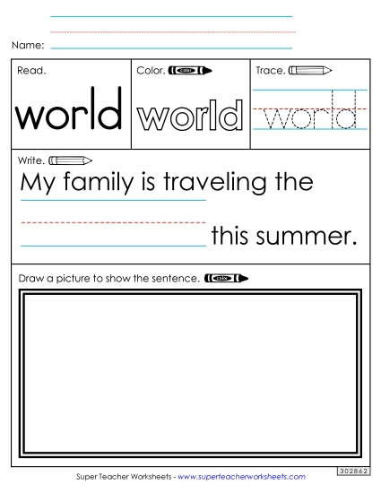 Worksheet 3: World (Printable PDF Worksheet)
