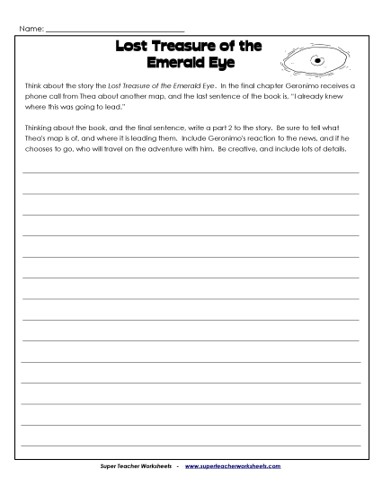 Whole Book - Write Part 2 (Printable PDF Worksheet)