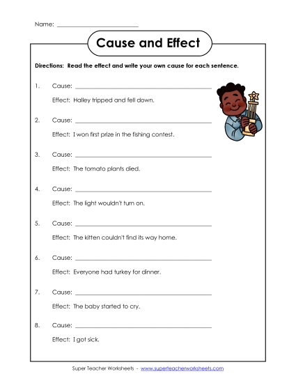 Write the Effect (Printable PDF Worksheet)