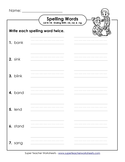 Worksheets - Write Twice (B-18) (Printable PDF Worksheet)