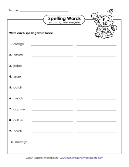 Worksheets - Write Twice (C-16) (Printable PDF Worksheet)