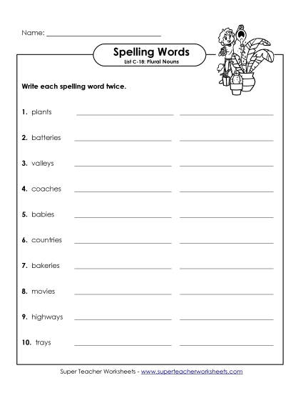 Worksheets - Write Twice (C-18) (Printable PDF Worksheet)
