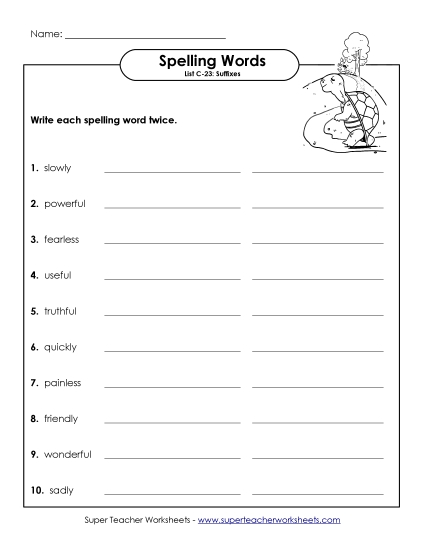 Worksheets - Write Twice (C-23) (Printable PDF Worksheet)