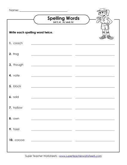 Worksheets - Write Twice (C-4) (Printable PDF Worksheet)