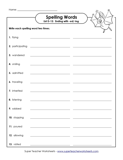 Worksheets - Write Twice (D-13) (Printable PDF Worksheet)
