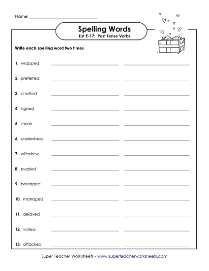 Printable Worksheets - Write Twice (E-17) (Printable PDF Worksheet)