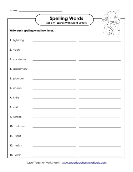 Printable Worksheets - Write Twice (E-9) (Printable PDF Worksheet)