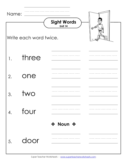 Worksheets - Write Twice (Unit 14) (Printable PDF Worksheet)