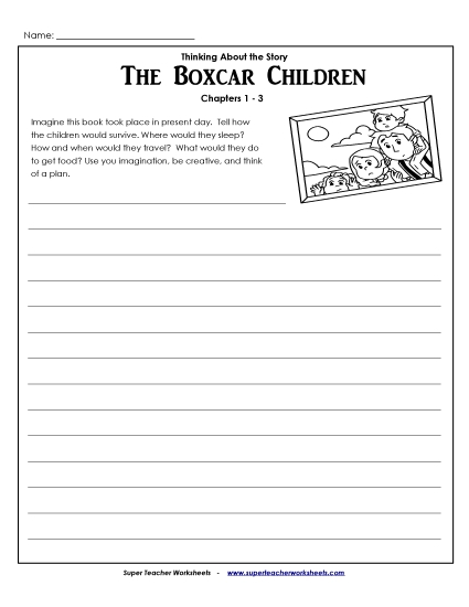 Chapters 1-3 - Writing Prompt: Chapters 1-3 (Printable PDF Worksheet)