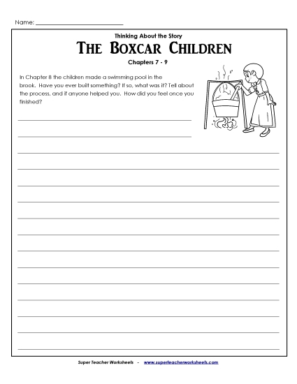 Chapters 7-9 - Writing Prompt: Chapters 7-9 (Printable PDF Worksheet)