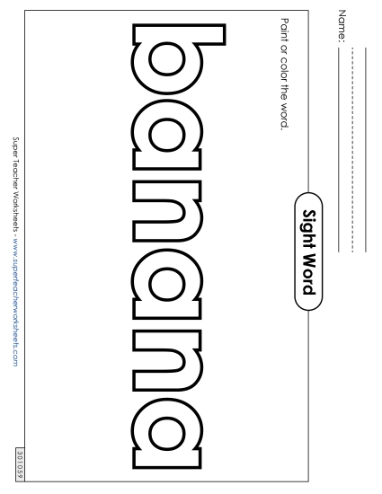 Paint or Color: Banana