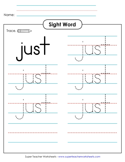 Trace the Word: Just