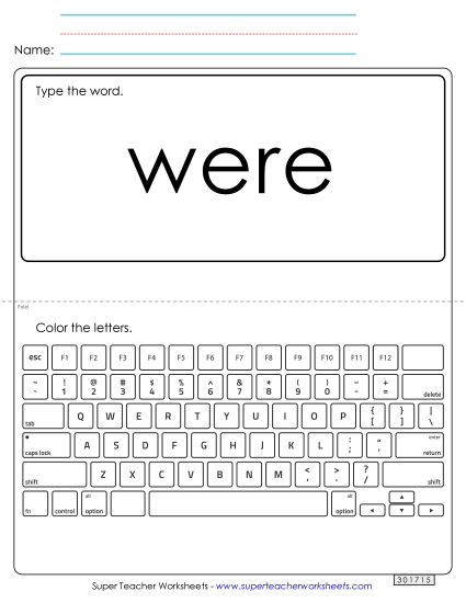 Type the Word: Were