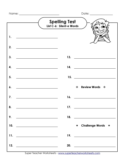 Spelling Test (C-6)