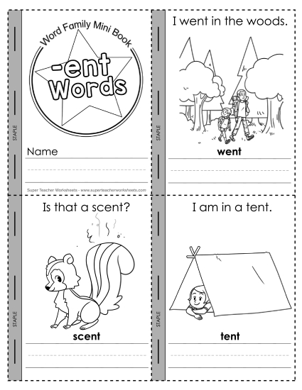 Mini-book: -ent Words